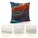 Qinduosi Set of Throw Pillow Covers Cute Head Typo Decor Linen Pillow Cases Home Decorative Square Inches Pillowcases