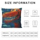 Qinduosi Set of Throw Pillow Covers Cute Head Typo Decor Linen Pillow Cases Home Decorative Square Inches Pillowcases