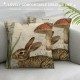 Qinduosi Throw Pillow Covers Animals Rabbit Decorative Pillow Case Linen Square Throw Pillowcases Home Couch Decor Quote Cushion Cover Inch(Rabbit