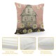 Pink Throw Pillow Covers, Inch Home Sweet Home Daisy Stripes Cushion Case for Sofa Couch Set of