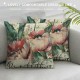 Spring Pillow Covers Pink Flower Floral Bless This Home Set of Green Farmhouse Decorative Throw Pillows Cases Outdoor Decor for Couch Sofa