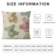 Qinduosi Easter Pillow Covers , Colorful Bunny Decorative Throw Pillows,Vintage Spring Seasonal Holiday Pillowcase Farmhouse Cushion Cover for Sofa