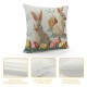 Pillow Covers , Rabbits Bunny Hello Bunnies Spring Home Decor Decorative Farmhouse Throw Pillow Covers for Sofa Couch Room Decor