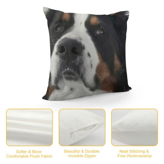 Interesting Bernese Mountain Dog Side Pillow Cover, Home Decor Cushion Cover, Sofa Pillow Pillow Cover