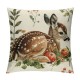 Qinduosi Forest Pillow Covers Watercolor Animal Plants Throw Pillow Case Decorative Cushion Cover for Home Office Couch Sofa Decoration, Inch, Set of