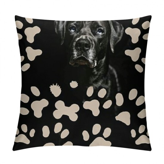 Qinduosi for The Dog Reversible Soft Pillow Covers, Pet This is My Spot Decorative Pillowcase, Dog Lover Farmhouse Decor Decorations for Home Bedroom Living Room（Inch）