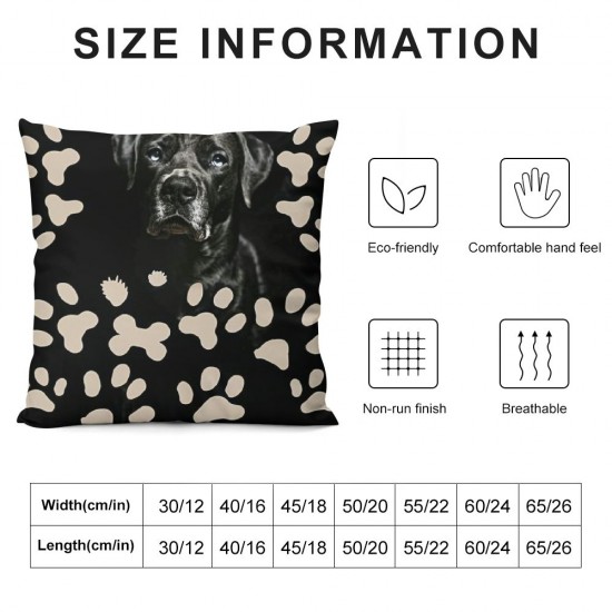 Qinduosi for The Dog Reversible Soft Pillow Covers, Pet This is My Spot Decorative Pillowcase, Dog Lover Farmhouse Decor Decorations for Home Bedroom Living Room（Inch）