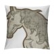 Animal Throw Pillow Covers Horse Pattren Embroidered Inches for Couch Cushions Covers (White) …