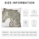 Animal Throw Pillow Covers Horse Pattren Embroidered Inches for Couch Cushions Covers (White) …