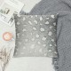 Pillow Covers Inches Set of Soft Linen Square Faux Throw Pillow Cover for Couch Sofa Cushion Cover Home Bed Living Room,Grey and White