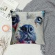 Qinduosi Throw Pillow Covers Dog Art Watercolor Cushion Pillow Case Home Decor Pillowcase Inches