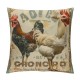 Vintage Farmhouse Animal Pillow Covers Set of Retro Farmer's Market Truck Feed Seed Premium Poultry Farm Home Décor Throw Pillow Case Cushion Cover