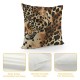 Brown Pillow Cover Inches Throw Pillows Set of Soft Material Animal Print Pillows Square Cushion Cover for Couch Sofa Patio Bedroom Livingroom