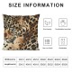 Brown Pillow Cover Inches Throw Pillows Set of Soft Material Animal Print Pillows Square Cushion Cover for Couch Sofa Patio Bedroom Livingroom