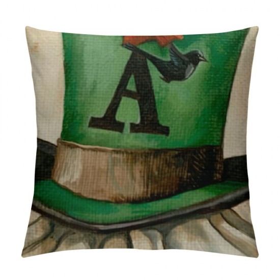 St Patricks Day Pillow Covers Inch French Bulldog Throw Pillowcase Dog Living Room Sofa Pillowcase Dog St. Patrick's Day Home Decorations