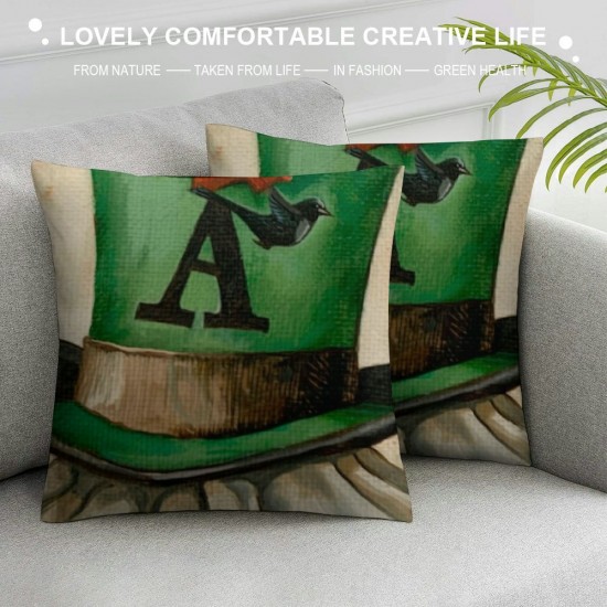 St Patricks Day Pillow Covers Inch French Bulldog Throw Pillowcase Dog Living Room Sofa Pillowcase Dog St. Patrick's Day Home Decorations