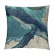 Throw Pillow Covers Home Decor Set of  Turtle Sea Animal Summer Vintage Painting Whale Leaf Fish Pillow Cases Decorative Inches Outdoor Cushion Couch Sofa Pillowcases