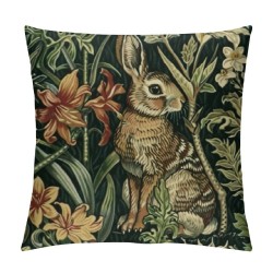 Set Of Forest Animals Hare Morris Throw Pillow Covers Inch Aesthetic Pillow For Bedroom Decorative Pillowcase Home Decor Living Room Cushion Case For Bed Sofa Couch