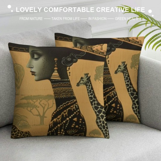 Throw Pillow Covers Home Decor Set of Animal Pillow Cases Decorative Inches Outdoor Cushion Couch Sofa Pillowcases