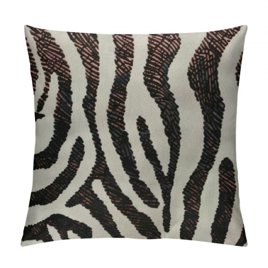 Pillow Cover Pattern Nature Animal Print Brown White - Soft Linen Pillow Case for Decorative Bedroom/Livingroom/Sofa/Farm House - Cushion Covers Inch cm