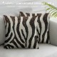 Pillow Cover Pattern Nature Animal Print Brown White - Soft Linen Pillow Case for Decorative Bedroom/Livingroom/Sofa/Farm House - Cushion Covers Inch cm