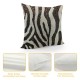 Pillow Cover Pattern Nature Animal Print Brown White - Soft Linen Pillow Case for Decorative Bedroom/Livingroom/Sofa/Farm House - Cushion Covers Inch cm