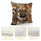 Qinduosi Funny Pet Portrait Throw Pillow Cover Cat Dog Portrait Pillowcase for Car Sofa Office Bed Room Home Decorations Dog Queen Pillowcase for Christmas Home Decoration Christmas Birthday Gift