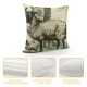 Qinduosi Vintage Farmhouse Animals Throw Pillow Covers Inch Pig Retro Truck Pillows for Sofa Home Decor Set of