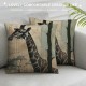 Throw Pillow Covers Inch Set of Elephant Horse Decorative Pillows Case Polyester Linen Outdoor Cushion Covers for Couch Sofa Bed Home Decor