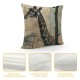 Throw Pillow Covers Inch Set of Elephant Horse Decorative Pillows Case Polyester Linen Outdoor Cushion Covers for Couch Sofa Bed Home Decor