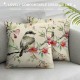 Spring Saying Flowers Butterfly Pink Throw Pillow Covers, Inch Home Sweet Home Cushion Case for Sofa Couch Set of