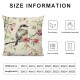 Spring Saying Flowers Butterfly Pink Throw Pillow Covers, Inch Home Sweet Home Cushion Case for Sofa Couch Set of