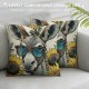 Funny Farm Animals Decorative Throw Pillow Covers Set of , Spring Summer Sunflower Outdoor Pillowcase, Keep It Sassy Stay Awhile Fall Cushion Case Home Decor