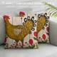 Farmhouse Animals Throw Pillow Covers with Funny Quotes Lawn Cases Inch Set of Linen Cushion Cover for Outdoor Couch Two