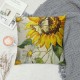 Summer Pillow Cover Inch Cat Decor Sunflower Farmhouse Seasonal Pillow Case Decorations for Home Sofa Couch (Yellow) A