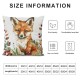 Animals Throw Pillow Covers  Inch Fox Deer Squirrel Owl Leaves Decorative Pillows Soft Velvet Cushion Cases for Couch Sofa Home Decor Set of