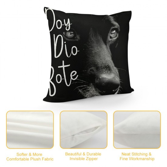 Qinduosi White In The House We Narrate The Dog’s Thoughts Decor Decorative Pillowcase Throw Pillow Cover Inch,New Puppy Dog Quotes Decor Decorations Pillow Cover For Home,Gifts For Dog Lover Owner