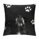 Decorative Throw Pillow Cover Case inch,Cute Dog Paw Star Square Standard Cushion Covers for Outdoor Couch Sofa Bed Car Gift Double Side Design