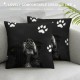 Decorative Throw Pillow Cover Case inch,Cute Dog Paw Star Square Standard Cushion Covers for Outdoor Couch Sofa Bed Car Gift Double Side Design