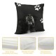 Decorative Throw Pillow Cover Case inch,Cute Dog Paw Star Square Standard Cushion Covers for Outdoor Couch Sofa Bed Car Gift Double Side Design