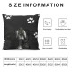 Decorative Throw Pillow Cover Case inch,Cute Dog Paw Star Square Standard Cushion Covers for Outdoor Couch Sofa Bed Car Gift Double Side Design