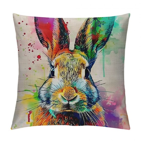 Throw Pillow Covers Linen Lovely Animals Pillow Cover Home Decor Pillow Cases Cushion Cover for Sofa Couch Inch ()