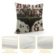 Piece Set Saying This Home is Filled with Wagging Tails and Love Dog Claw Animal Linen Decorative Throw Pillow Case Cushion Cover Square