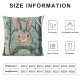 Qinduosi Forest Animals Throw Pillow Covers Inch Set of  Cartoon Raccoon Fox Rabbit Bear Decorative Pillow Cases Linen Cushion Cover for Kids Baby Nursery Room Decor