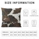 Throw Pillow Covers Home Decor Set of  Pillow Cases DecorativeInches Outdoor Cushion Couch Sofa Pillowcases, Cow Brown Animal Deep