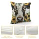 Cow Throw Pillow Cases inch Animal Theme Set of  Watercolor Decoration Pillow Covers Square Linen, Farmhouse Home Decor Cow Cushion Covers with Hidden Zipper for Sofa Couch Bedroom (Cow)