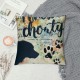 Nice Animal Pet Dog Lover Gift Newspaper Texture Funny Dog Rules Linen Throw Pillow Case Cushion Cover Square  inches