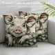 Farmhouse Pillow Covers Set of Farm Cow Pig Animal Decorations Pillow Covers, Linen Cushion Case Gifts for Home Decor for Couch Bed Sofa