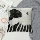 Cute D Embroidered Pattern Throw Pillowcase, Inch Plush Embroidered Throw Pillow Cover for Room Bed Car, Square, Piece