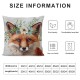 Throw Pillow Covers Animal with Flower Wreath Linen Square Home Decorative Throw Pillow Case Cushion Covers  Inches (Dog)